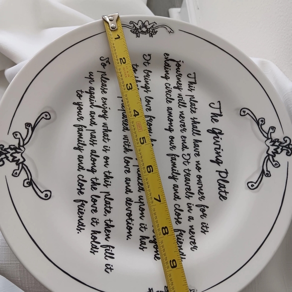 New "The Giving Plate", 10.5" Round, Dishwasher/Microwave Safe, Homewarming Gift - Picture 5 of 5